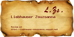 Liebhauser Zsuzsanna névjegykártya