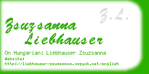 zsuzsanna liebhauser business card